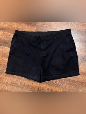 Lane Bryant Black Women's Shorts Womens sz 20 Stretch Cotton Casual Classic Plus